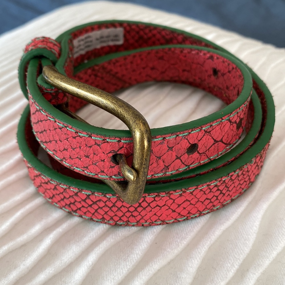Liebeskind Pink Snakeskin Belt 85cm/ 34in